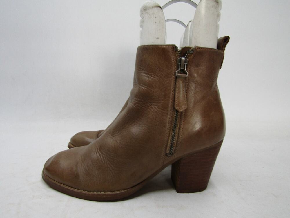 Tony Bianco Womens Size 7 M Brown Leather Zip Fashion Ankle Boots Bootie